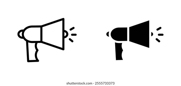 Loud Speaker icon symbol collection on white background.