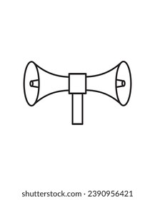 lautes Lautsprechersymbol, Vektorsymbol der besten Linie.