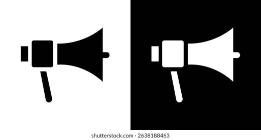 Loud Speaker icon Vector in flat style. Collection silhouettes
