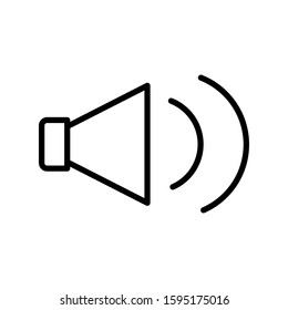Loud speaker icon vector in line design