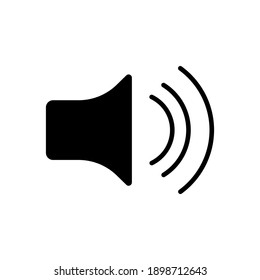 Loud Speaker Icon Vector On White Stock Vector (Royalty Free ...