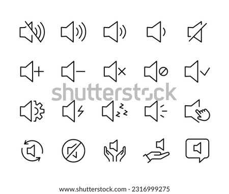 loud speaker icon, Voice , Record. Sound recording Studio Symbol. volume icons button, vector, sign, symbol, logo, illustration, editable stroke, design style isolated on white linear pictogram 