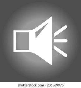 Loud speaker icon. Speaker volume sign icon. Sound symbol. Flat design style. Vector EPS 10.