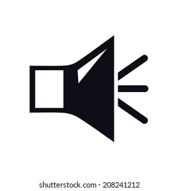 Loud speaker icon. Speaker volume sign icon. Sound symbol. Flat design style. Vector EPS 10.