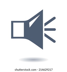 Loud speaker icon. Speaker volume sign icon. Sound symbol. Flat design style. Vector EPS 10.