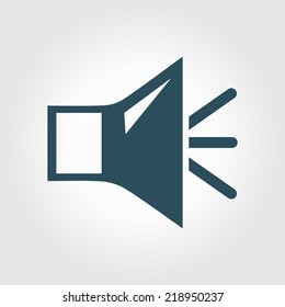 Loud speaker icon. Speaker volume sign icon. Sound symbol. Flat design style. Vector EPS 10.