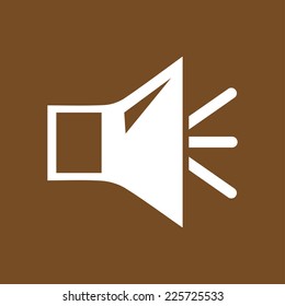 Loud speaker icon. Speaker volume sign icon. Sound symbol. Flat design style. Vector EPS 10.