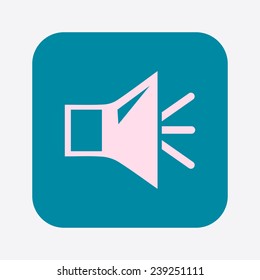 Loud speaker icon. Speaker volume sign icon. Sound symbol. Flat design style. Vector EPS 10.