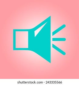 Loud speaker icon. Speaker volume sign icon. Sound symbol. Flat design style. Vector EPS 10.