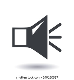 Loud speaker icon. Speaker volume sign icon. Sound symbol. Flat design style. Vector EPS 10.