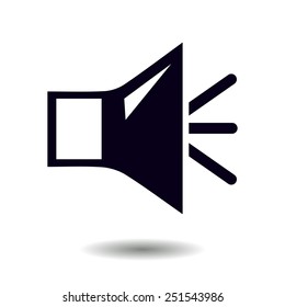 Loud speaker icon. Speaker volume sign icon. Sound symbol. Flat design style. Vector EPS 10.