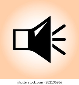 Loud speaker icon. Speaker volume sign icon. Sound symbol. Flat design style. Vector EPS 10.