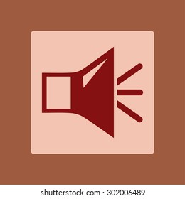 Loud speaker icon. Speaker volume sign icon. Sound symbol. Flat design style. Vector EPS 10.