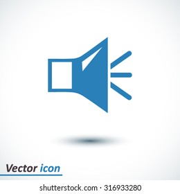 Loud speaker icon. Speaker volume sign icon. Sound symbol. Flat design style. Vector EPS 10.