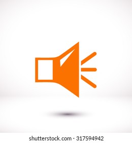 Loud speaker icon. Speaker volume sign icon. Sound symbol. Flat design style. Vector EPS 10.