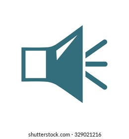 Loud speaker icon. Speaker volume sign icon. Sound symbol. Flat design style. Vector EPS 10.
