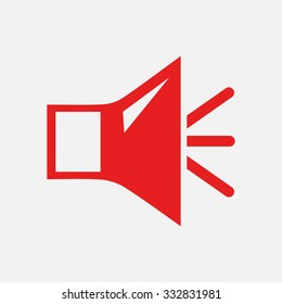 Loud speaker icon. Speaker volume sign icon. Sound symbol. Flat design style. Vector EPS 10.