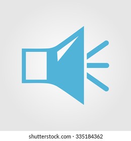 Loud speaker icon. Speaker volume sign icon. Sound symbol. Flat design style. Vector EPS 10.