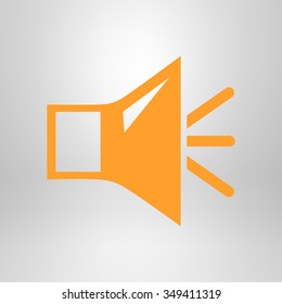 Loud speaker icon. Speaker volume sign icon. Sound symbol. Flat design style. Vector EPS 10.