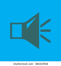 Loud speaker icon. Speaker volume sign icon. Sound symbol. Flat design style. Vector EPS 10.