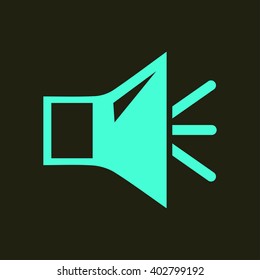 Loud speaker icon. Speaker volume sign icon. Sound symbol. Flat design style. Vector EPS 10.