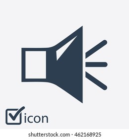 Loud speaker icon. Speaker volume sign icon. Sound symbol. Flat design style. Vector EPS 10.