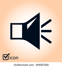 Loud speaker icon. Speaker volume sign icon. Sound symbol. Flat design style. Vector EPS 10.