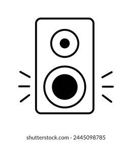 Lautsprechersymbol mit weißem Hintergrund Vektorgrafik Stock Illustration