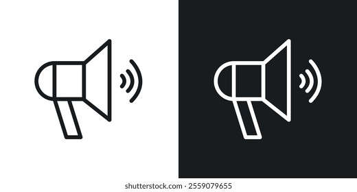 Loud Speaker icons. vector set in black colors