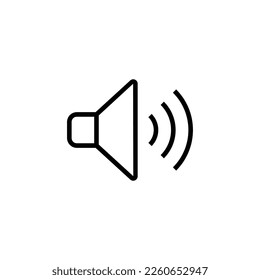 Loud Speaker Isolated Line Icon. Editable stroke. Vector image that can be used in apps, adverts, shops, stores, banners