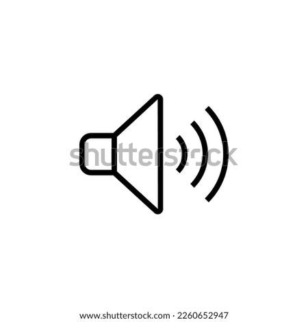 Loud Speaker Isolated Line Icon. Editable stroke. Vector image that can be used in apps, adverts, shops, stores, banners