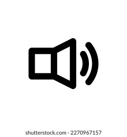 Icono del vector de altavoz en voz alta, web de línea o interfaz móvil