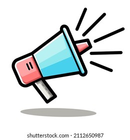loud speaker or megaphone icon symbol isolated on white. simple megaphone icon. loud speaker vector