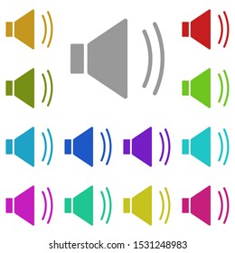 loud speaker multi color icon. Simple glyph, flat vector of universal icons for UI and UX, website or mobile application