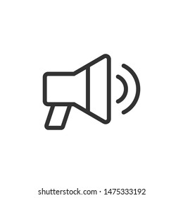 Loud speaker outline vector icon