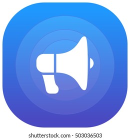Loud Speaker Purple - blue circular UI/UX App Icon / Logo Design