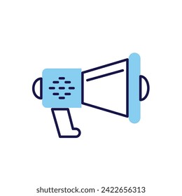 Icono vectorial relacionado con altavoz alto. Aislado sobre fondo blanco. Ilustración del vector