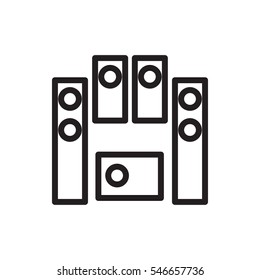 loud speaker set icon illustration isolated vector sign symbol