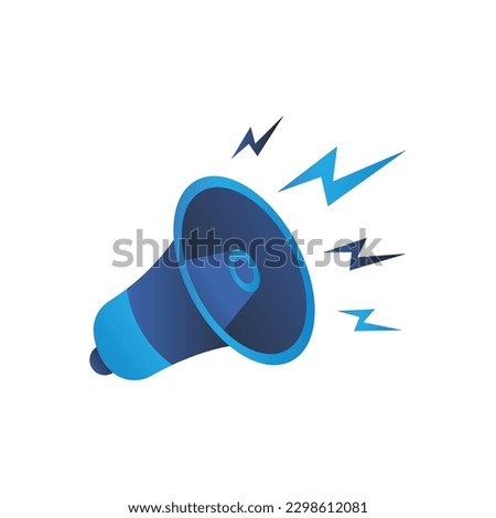Loud Speaker Vector Illustration, Announcement Icon