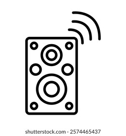 Loud speaker Vector Line Icon Design