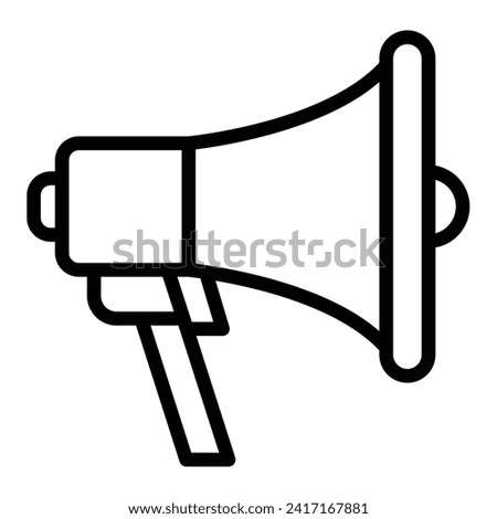 Loud Speaker Vector Line Icon Design