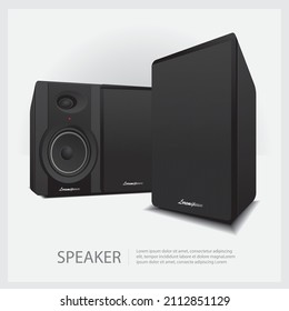 Loud Speakers isolated vector illustration