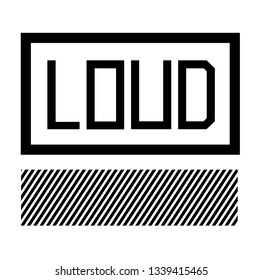 loud stamp on white