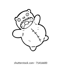 caricatura del oso de peluche ruidoso