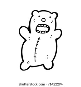 caricatura del oso de peluche ruidoso