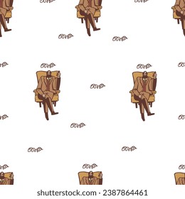 loud thinking out. Seamless vector pattern. It can be used for any print.