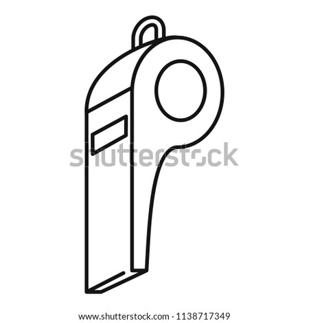 Loud whistle icon. Outline loud whistle vector icon for web design isolated on white background