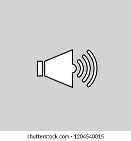 Louder volume vector icon.