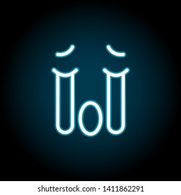 loudly, crying, face neon icon. Simple thin line, outline vector of Emotion icons for UI and UX, website or mobile application