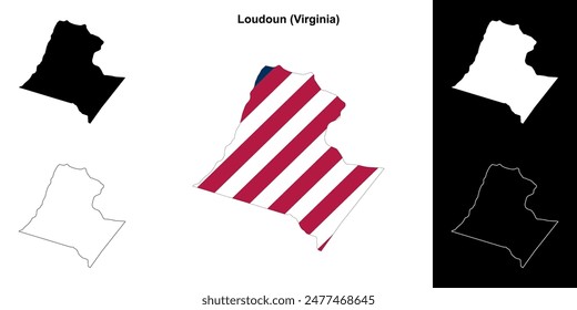 Loudoun County (Virginia) outline map set